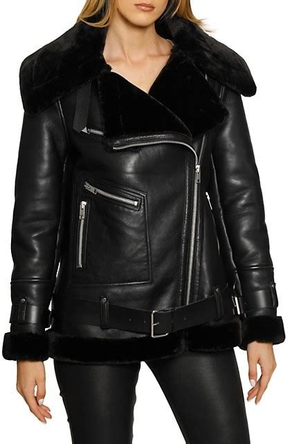 walter baker celine leather faux fur jacket|W118 BY WALTER BAKER Celine faux fur.